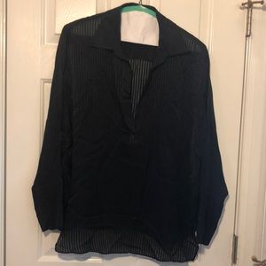 Zara black long sleeve blouse size M